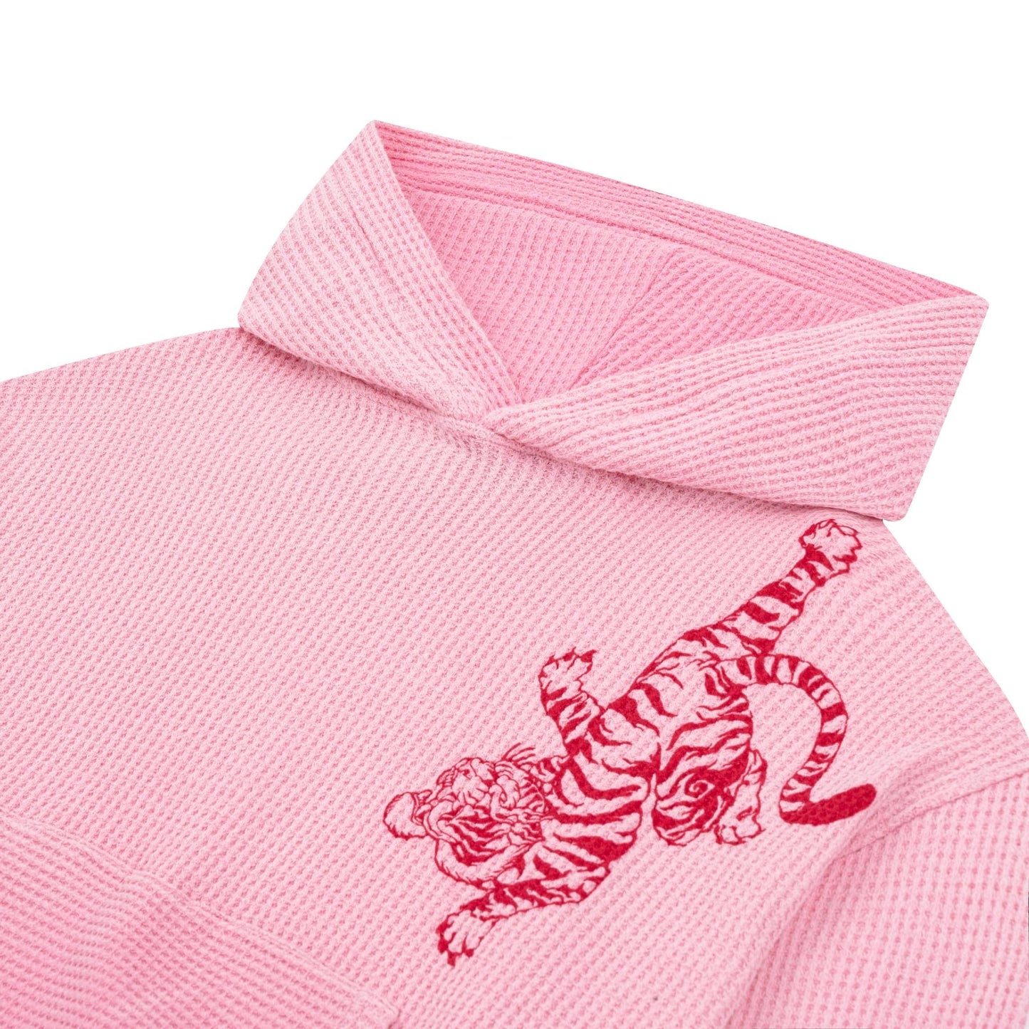 AA TIGER WAFFLE HOODIE // PINK