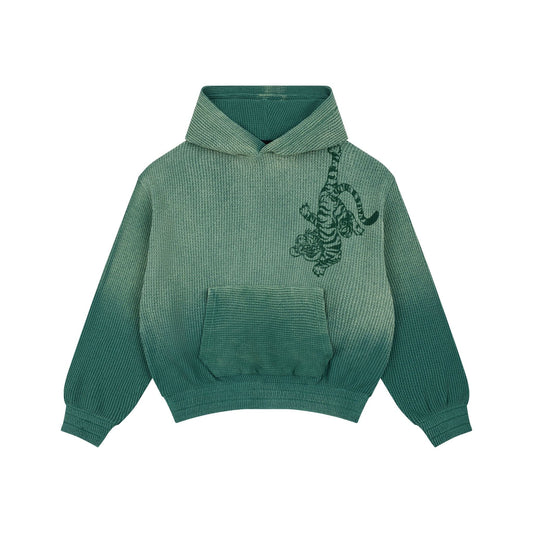 AA TIGER WAFFLE HOODIE // GREEN