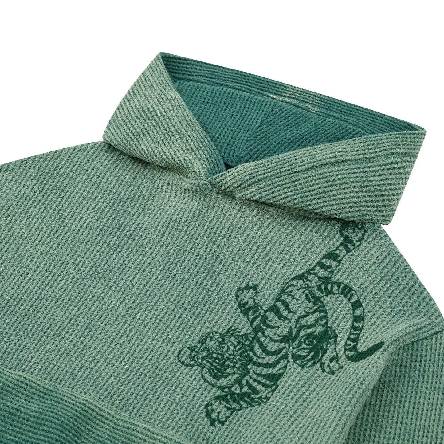 AA TIGER WAFFLE HOODIE // GREEN