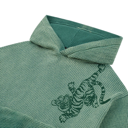 AA TIGER WAFFLE HOODIE // GREEN