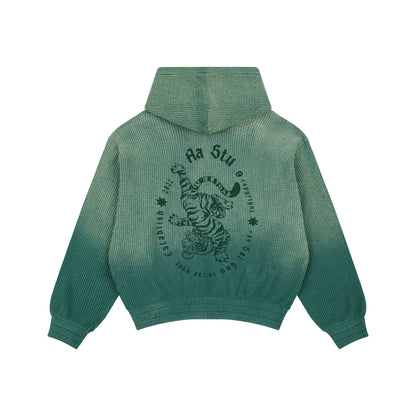 AA TIGER WAFFLE HOODIE // GREEN