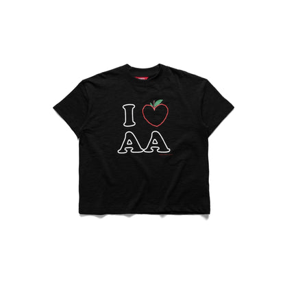 AA APPLE SLUB TEE // BLACK