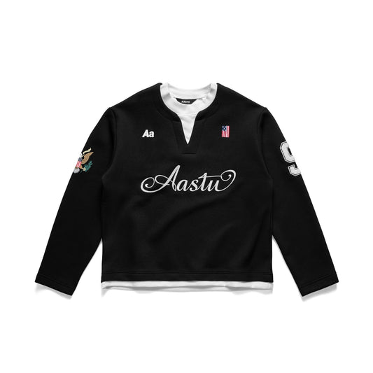 AA DOUBLE COLLAR PC // BLACK