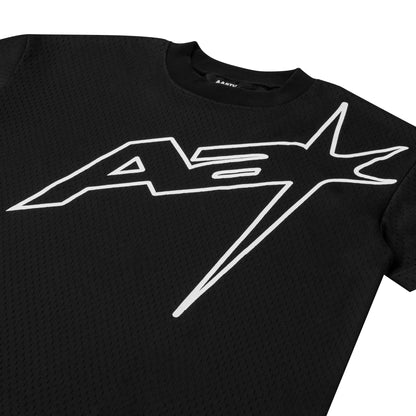 AA MESH RACING TEE // BLACK