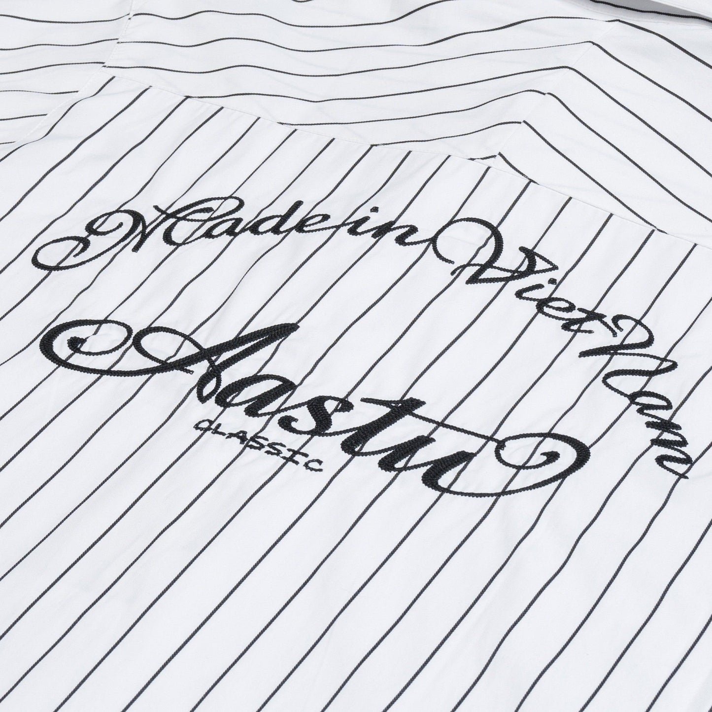 AA BOLDSTROKE LOGO SHIRT // BLACK STRIPES