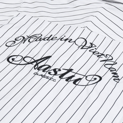 AA BOLDSTROKE LOGO SHIRT // BLACK STRIPES