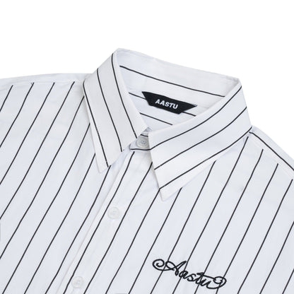 AA BOLDSTROKE LOGO SHIRT // BLACK STRIPES