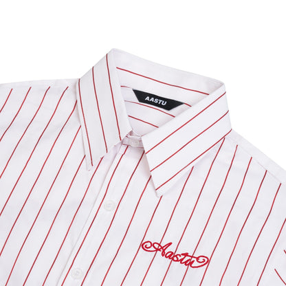 AA BOLDSTROKE LOGO SHIRT // RED STRIPES