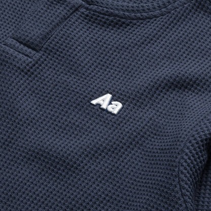 AA WAFFLE LONG SLEEVE // NAVY