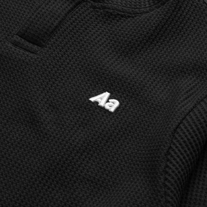 AA WAFFLE LONG SLEEVE // BLACK