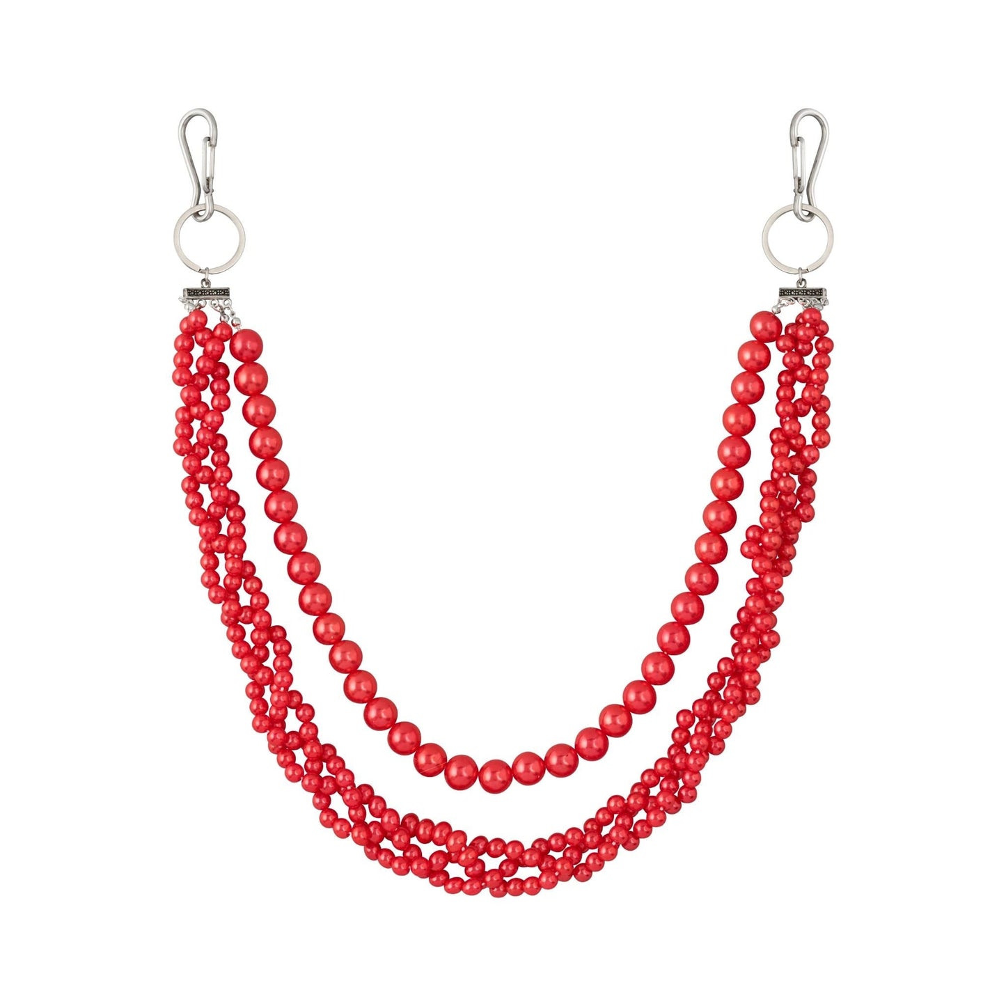 AA PEARL CHAIN RED // LONG