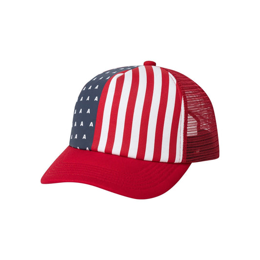 AA FLAG TRUCKER CAP // RED