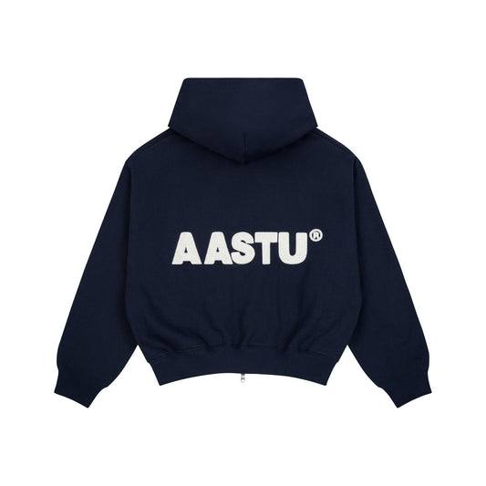 AASTU LOGO HOODIE ZIP // NAVY
