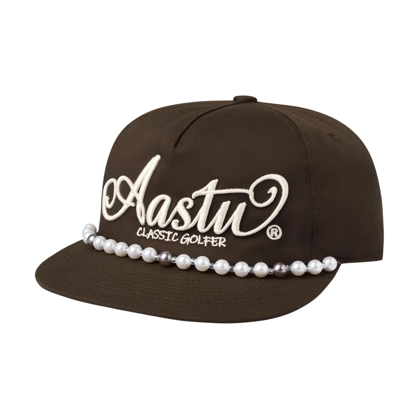 AA CLASSIC GOLFER CAP // BROWN - PEARL CHAIN