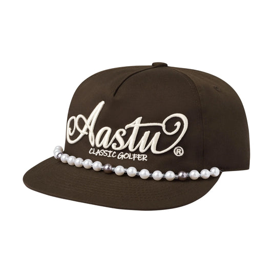 AA CLASSIC GOLFER CAP // BROWN - PEARL CHAIN