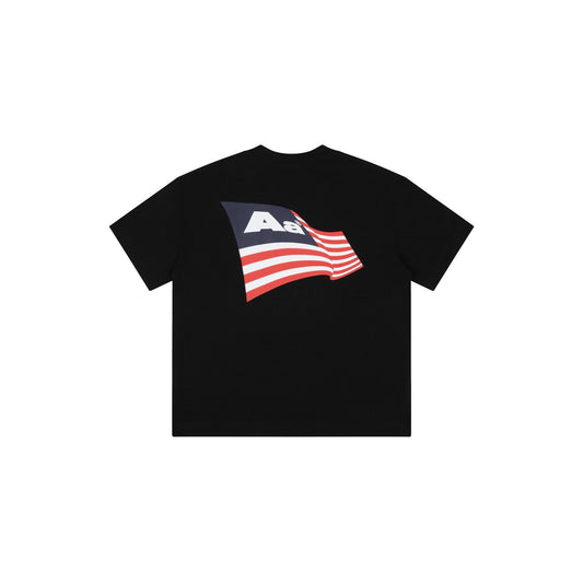 AA FLAG LOGO TEE // BLACK
