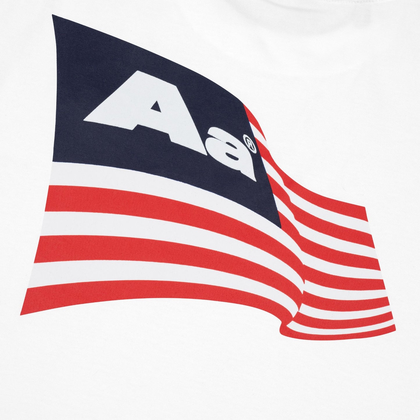 AA FLAG LOGO TEE // WHITE
