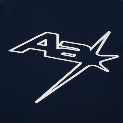 AA RACING LOGO TEE // NAVY