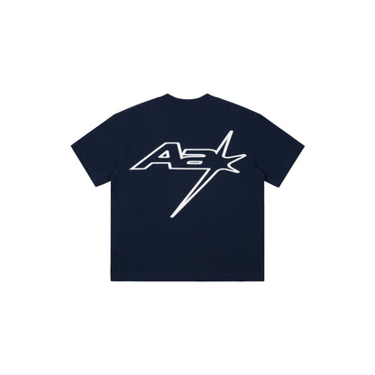 AA RACING LOGO TEE // NAVY