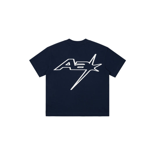AA RACING LOGO TEE // NAVY