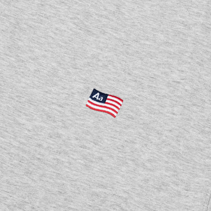 AA FLAG LOGO TEE // GREY