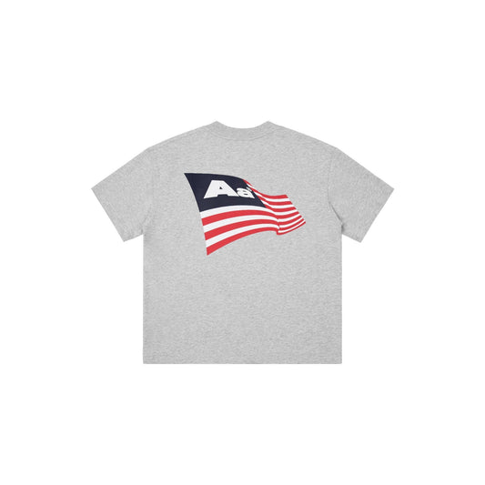 AA FLAG LOGO TEE // GREY