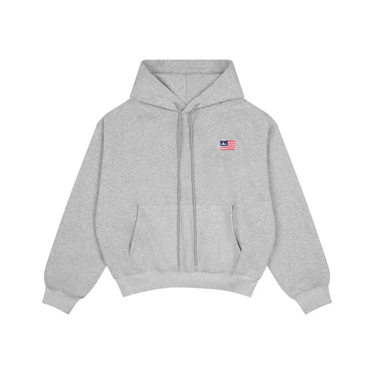 AA FLAG LOGO HOODIE // GREY