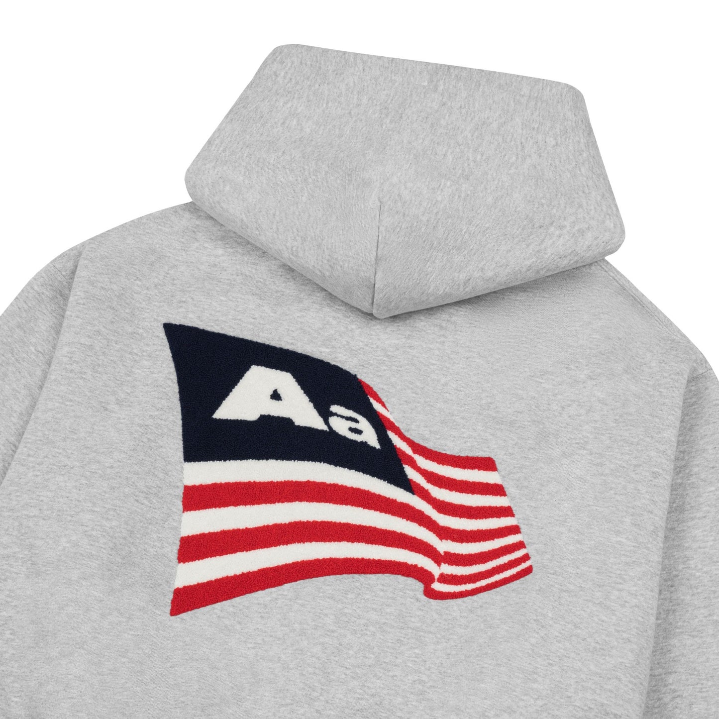 AA FLAG LOGO HOODIE // GREY