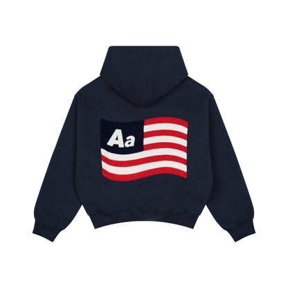 CLASSIC LOGO HOODIE ZIP // NAVY