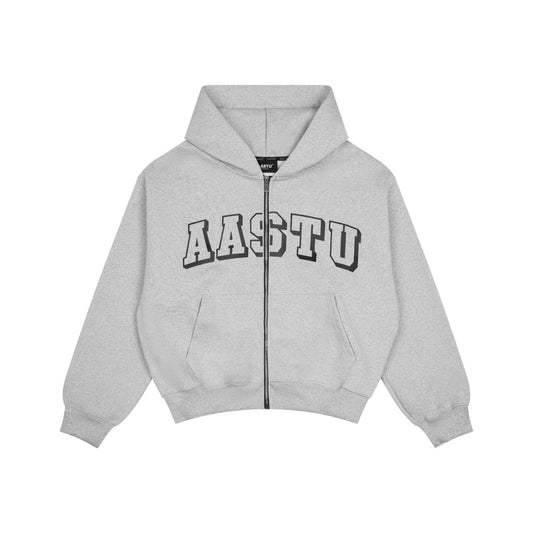 CLASSIC LOGO HOODIE ZIP // GREY
