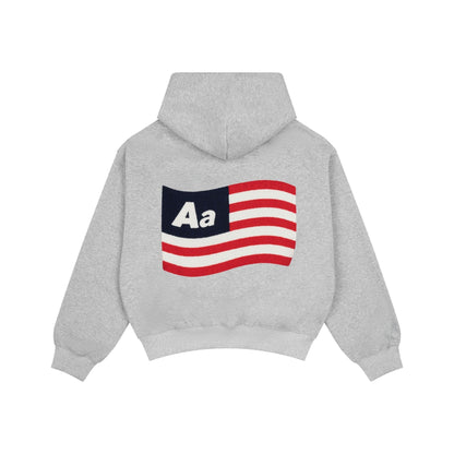CLASSIC LOGO HOODIE ZIP // GREY