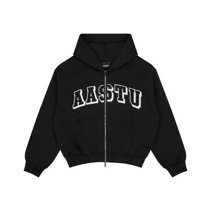CLASSIC LOGO HOODIE ZIP // BLACK