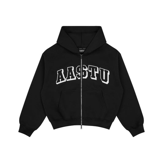 CLASSIC LOGO HOODIE ZIP // BLACK