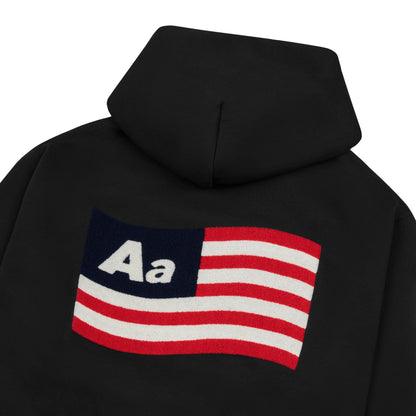 CLASSIC LOGO HOODIE ZIP // BLACK