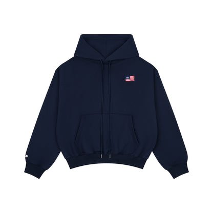 AA FLAG LOGO HOODIE // NAVY