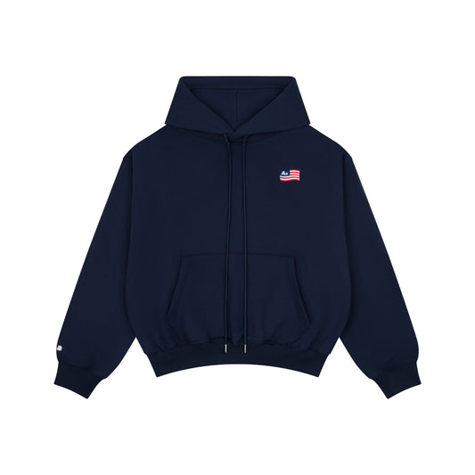 AA FLAG LOGO HOODIE // NAVY
