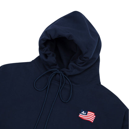 AA FLAG LOGO HOODIE // NAVY