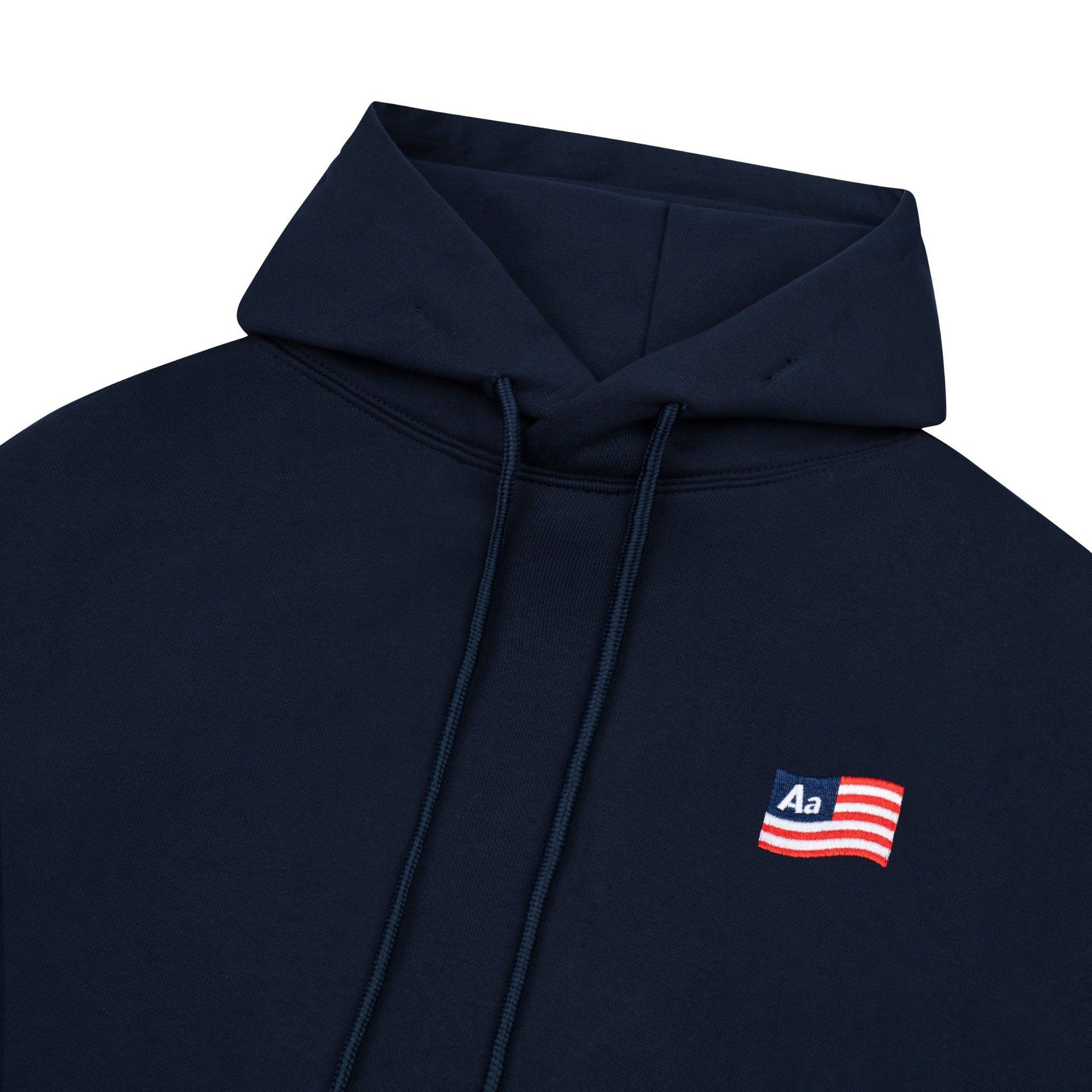 AA FLAG LOGO HOODIE // NAVY