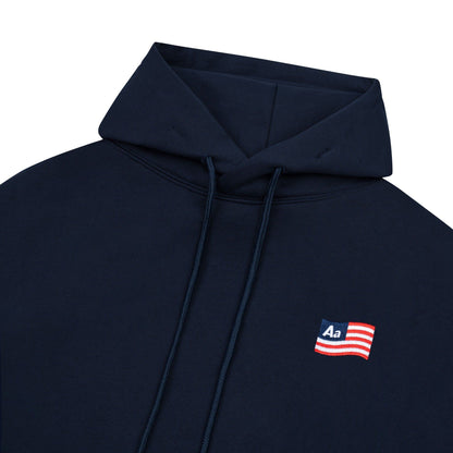 AA FLAG LOGO HOODIE // NAVY