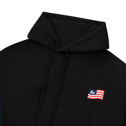 AA FLAG LOGO HOODIE // BLACK