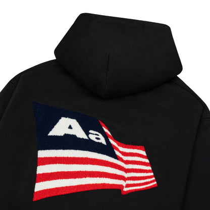 AA FLAG LOGO HOODIE // BLACK