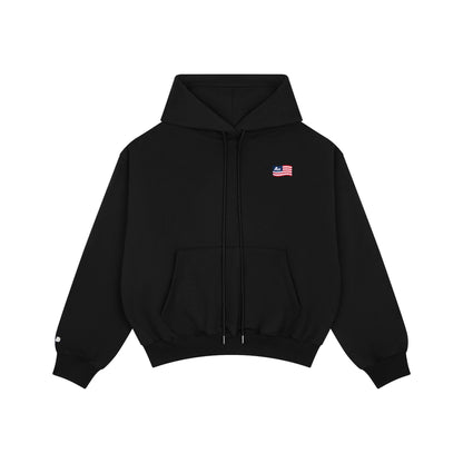AA FLAG LOGO HOODIE // BLACK