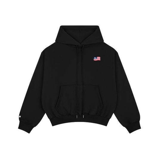 AA FLAG LOGO HOODIE // BLACK
