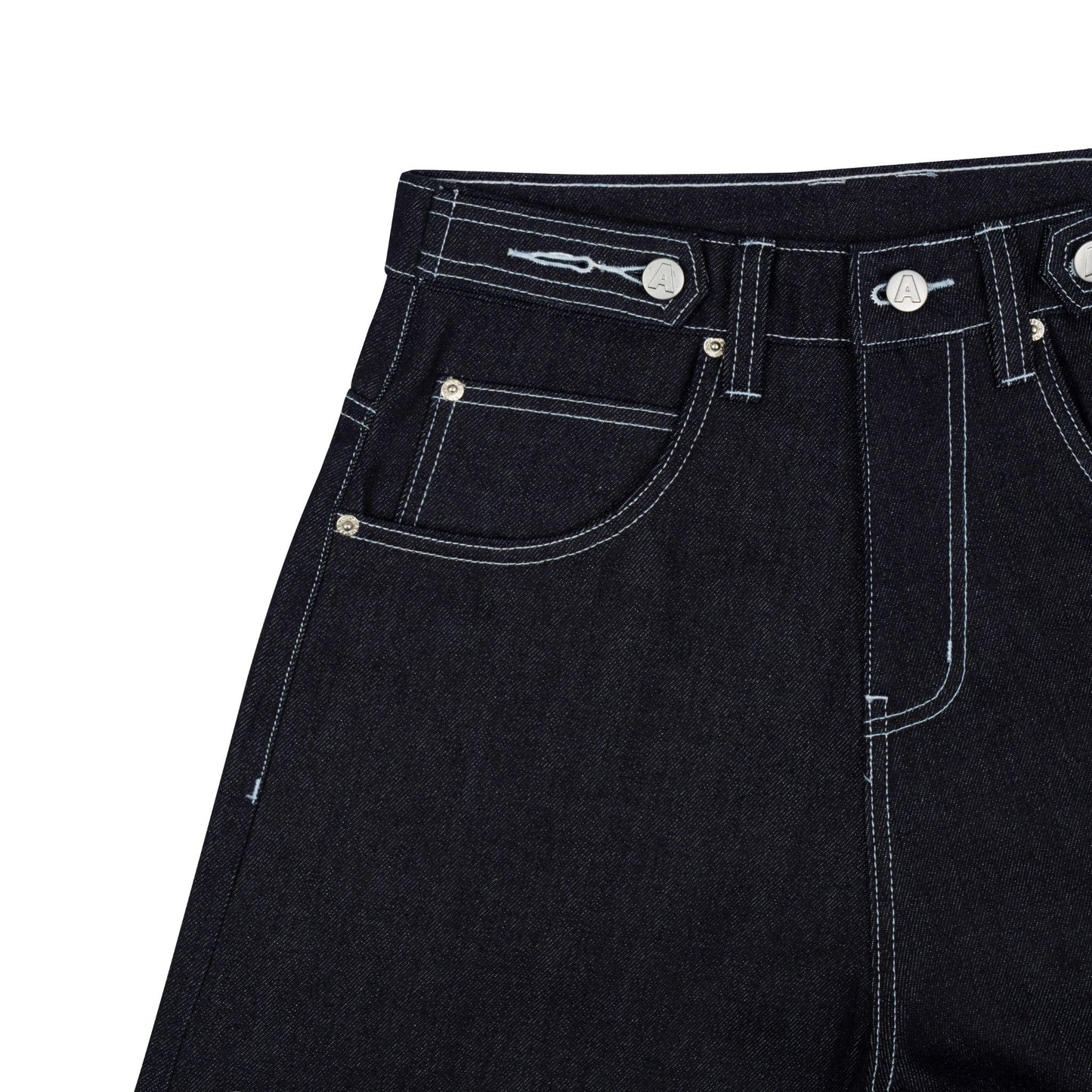 AA SHORT JEAN RAW DENIM // NAVY