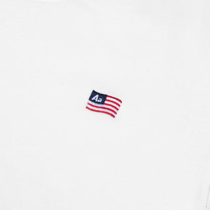 AA FLAG LOGO TEE // WHITE