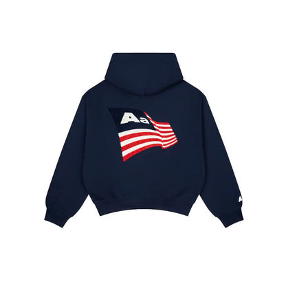 AA FLAG LOGO HOODIE // NAVY
