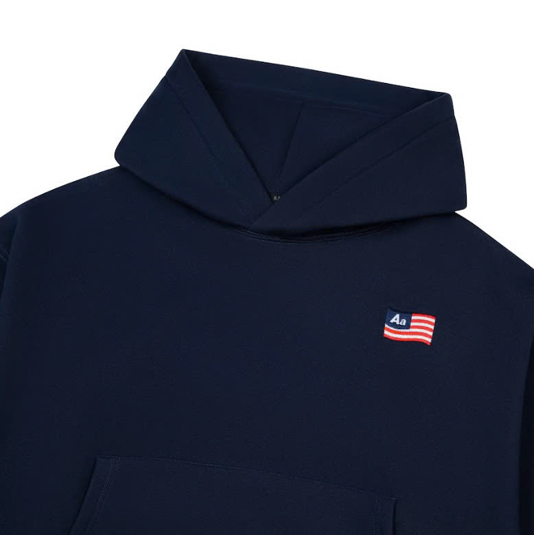 AA FLAG LOGO HOODIE // NAVY