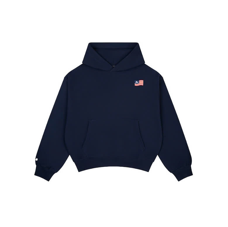 AA FLAG LOGO HOODIE // NAVY