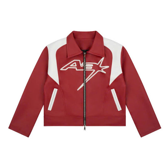 AA STU RACING LEATHER JACKET V3 // RED