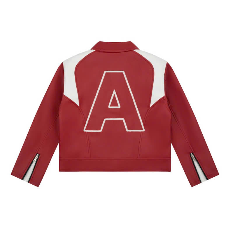 AA STU RACING LEATHER JACKET V3 // RED